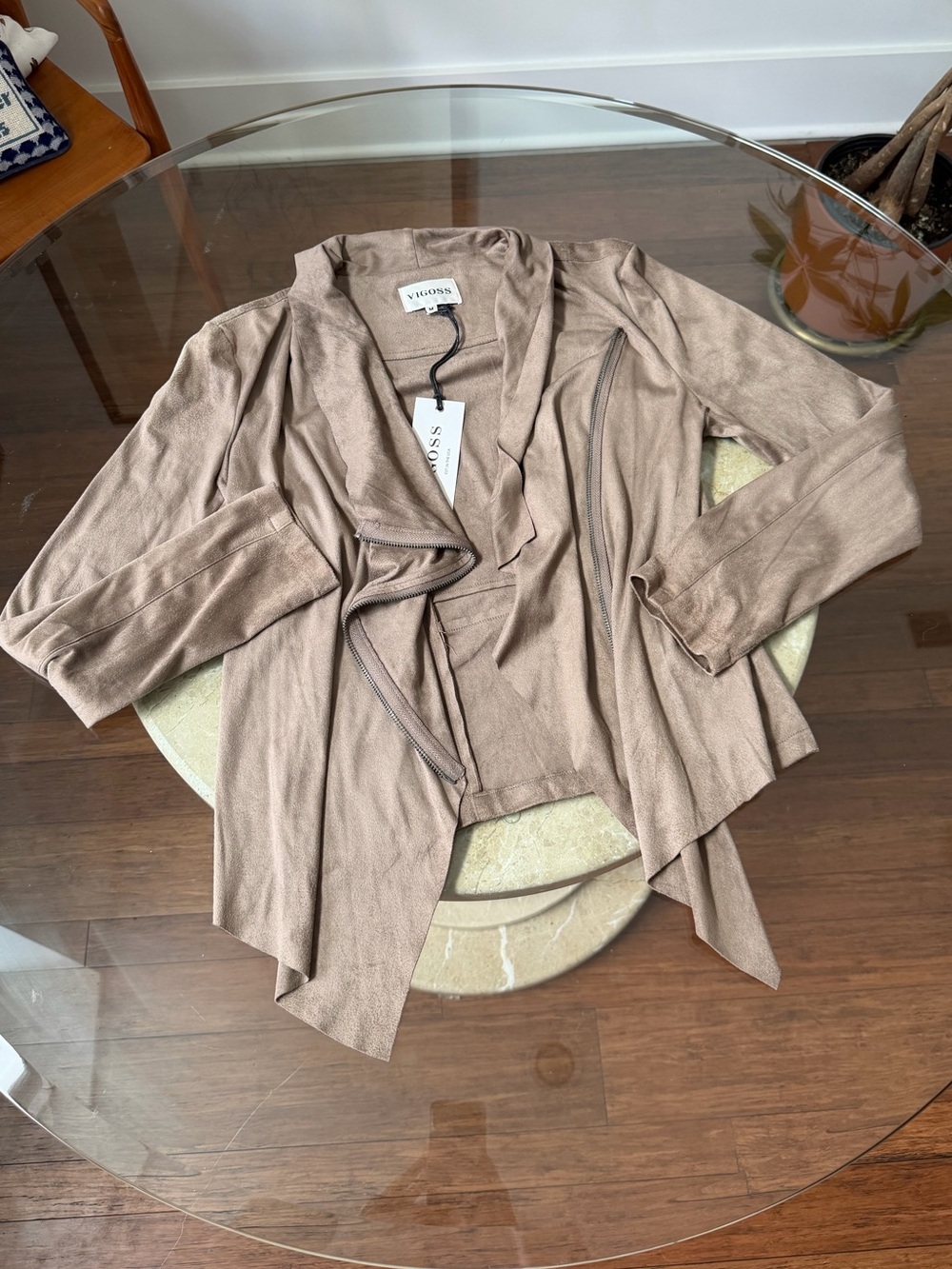 Vigoss Faux Suede Lightweight Jacket